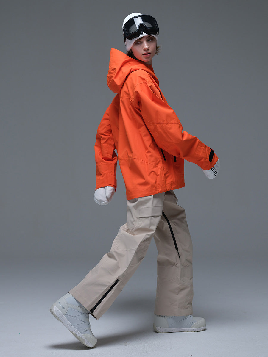 Women's MaxExtreme Pro Zip-up 3L Orange Snow Jacket