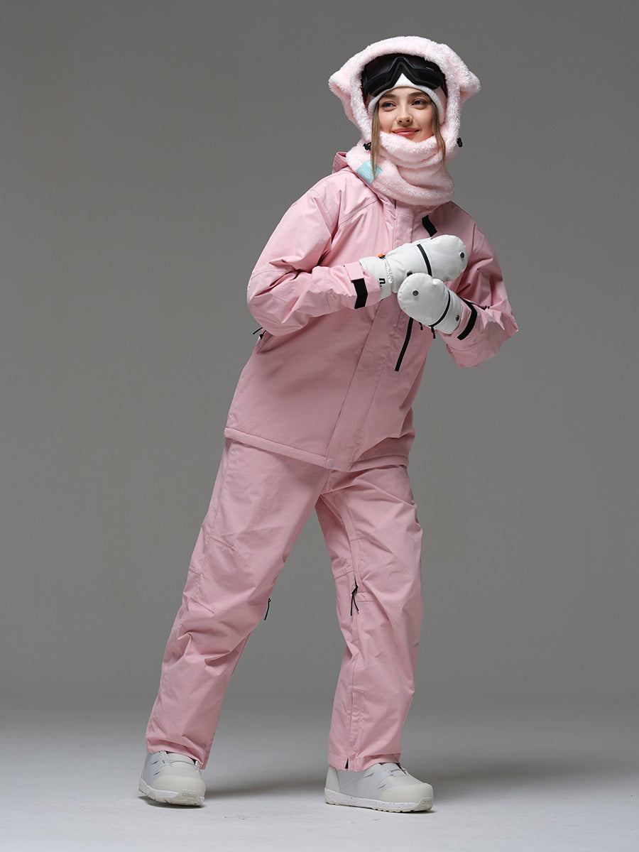 Women's Baggy Insulated Snow Jacket Pink
