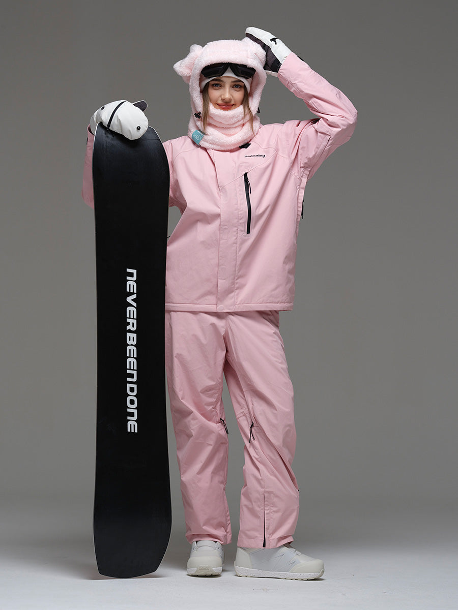 Women's Baggy Insulated Snow Jacket Pink
