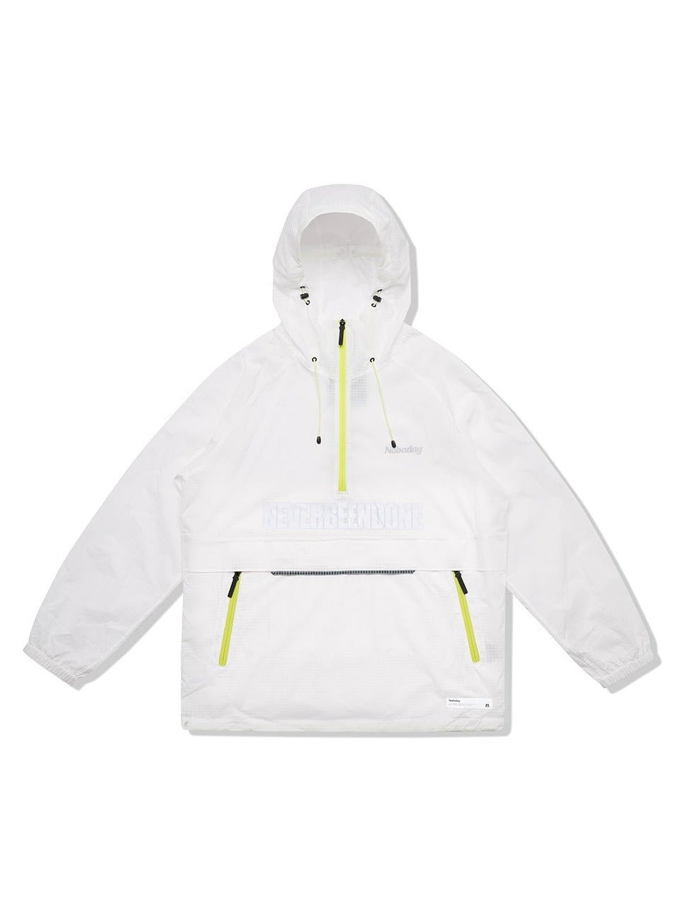 SALE🔥Nobaday PULLOVER OUTDOOR HOODIE SHELL white - NOBADAY