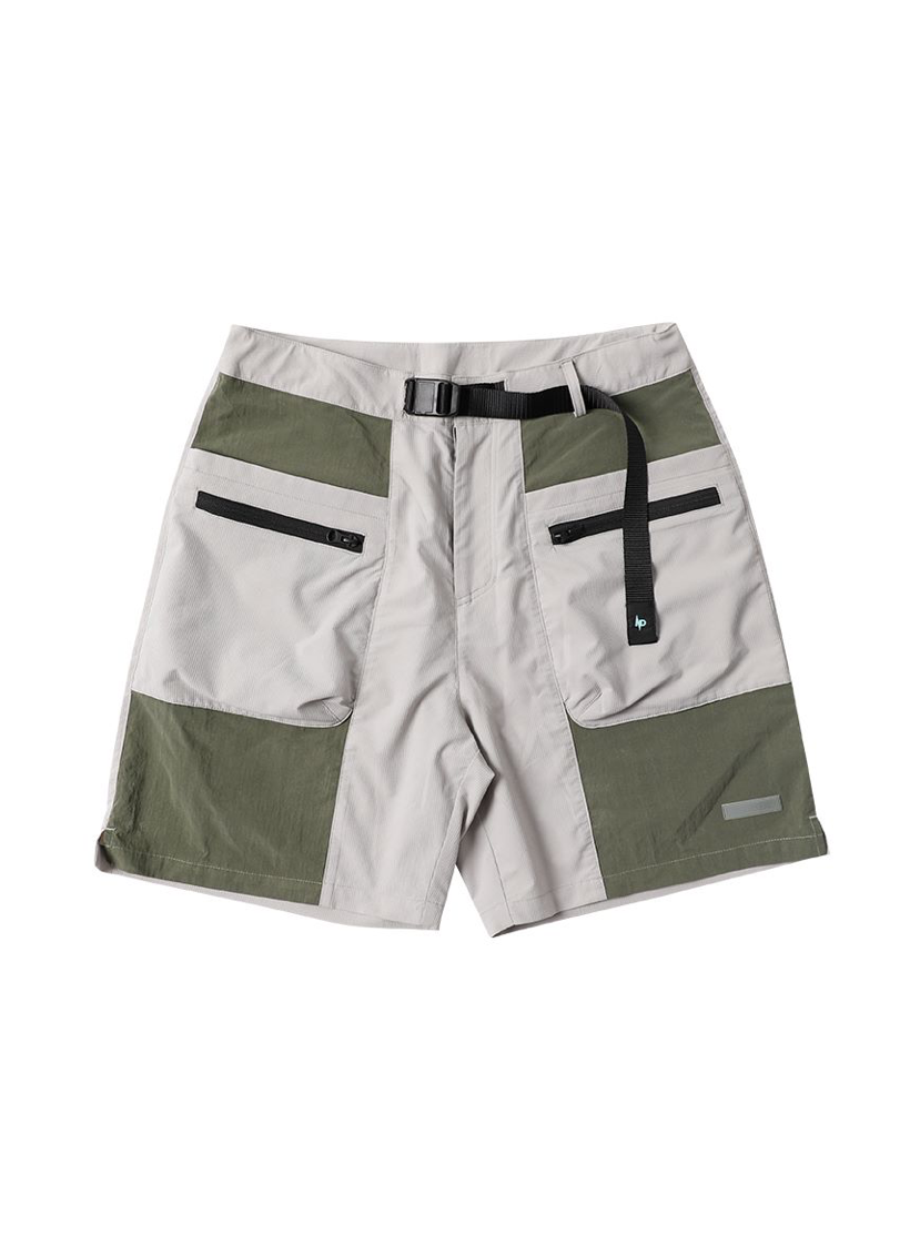 Two-Tone Nylon Cargo Shorts