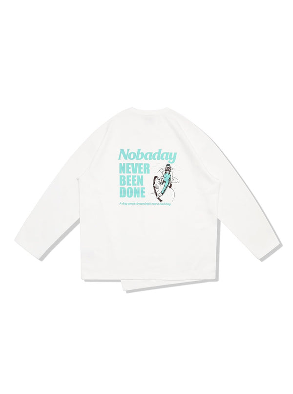 Nobaday Diagonal Closure Round Neck Sweater - NOBADAY