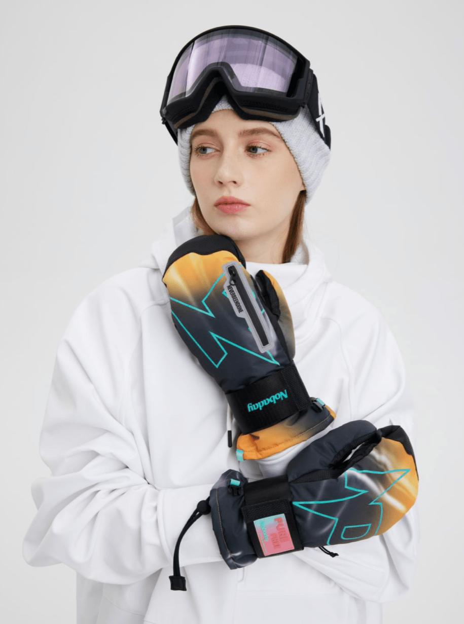 Pure Free Snowboard Mittens with Wrist Guard 23W NOBADAY